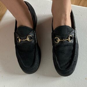 Vintage Gucci Loafers with interlocking G print